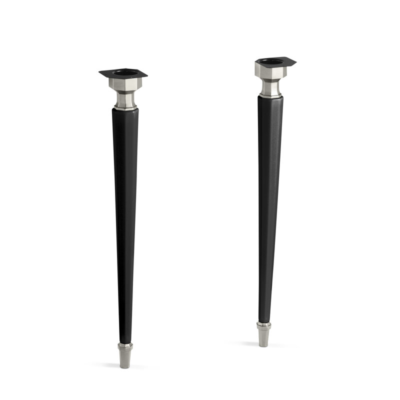 Kohler Kathryn Octagonal Fireclay/Brushed Nickel Tapered Brass Table